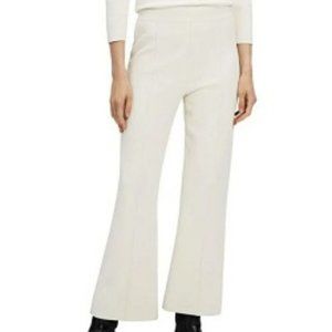 Theory White Pull On Flared Pants